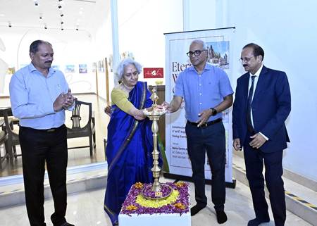 “Eternal Whispers Of Stone” Solo Show Of Paintings By Uma Krishnamoorthy In Nehru Centre Art Gallery